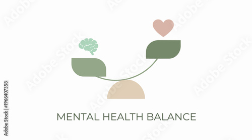 Mental Health Balance Symbol.