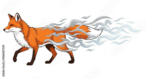 Running Fox Flame Style

