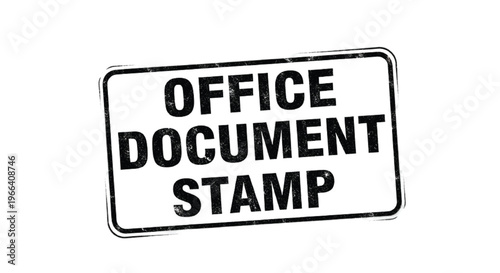 Black and white office document stamp