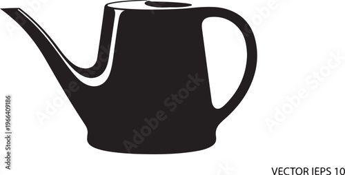 Simple black kettle icon on white background vector illustration