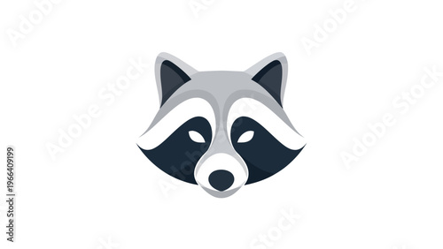 Stylized raccoon head illustration