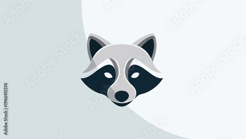 Stylized raccoon head illustration