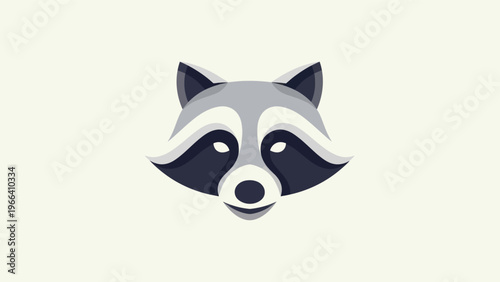 Stylized raccoon head illustration
