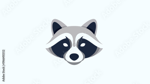 Stylized raccoon head illustration