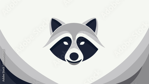Stylized raccoon head illustration