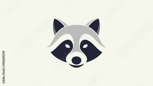 Stylized raccoon head illustration