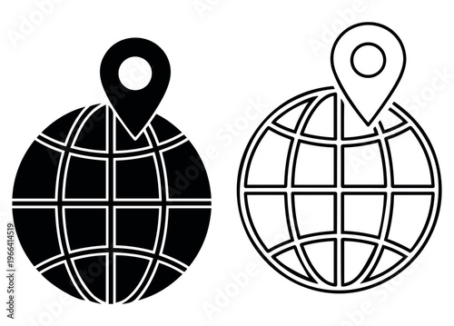  Ip Address Icon Sheet Black White Stock Vector