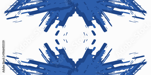 Abstract Blue and White Grunge Background with Halftone Style. Brush Stroke Illustration for Banner, Poster or Sports, Modern.