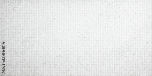 Seamless white paper and natural linen canvas texture with a rough vintage fabric pattern on a blank grey surface material