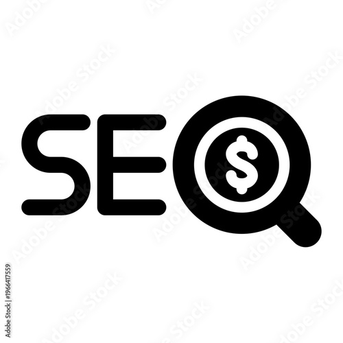 search engine optimization glyph icon