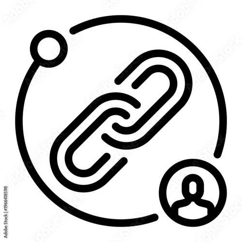 affiliate program line icon