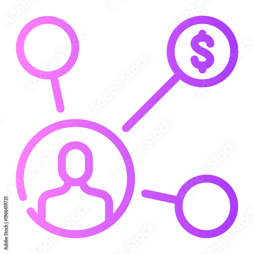 affiliate marketing gradient icon
