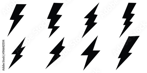 Lightning icon set. electric icon vector. power icon. energy sign eps 10.