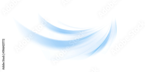 Blue shiny sparks of spiral wave. A curved bright line of speed is spinning. Shiny wavy path. Rotating dynamic neon circle. Magic blue swirl with highlights.
