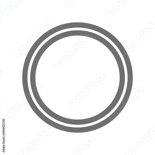 Simple Modern Circular Logo Design with Dual Outline Effect