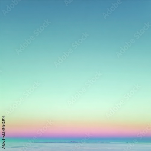 Serene Gradient Sky with Soft Pastel Colors at Dusk Over Landscape