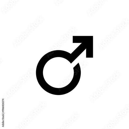 Male Gender Symbol Icon Sign Logo.