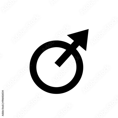 Male Gender Symbol with Arrow Pointing Upward.