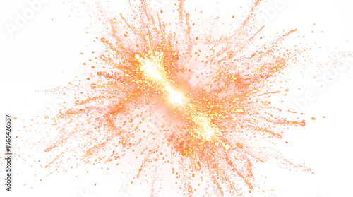 Orange Fire Burst Explosion Abstract Centerpiece.