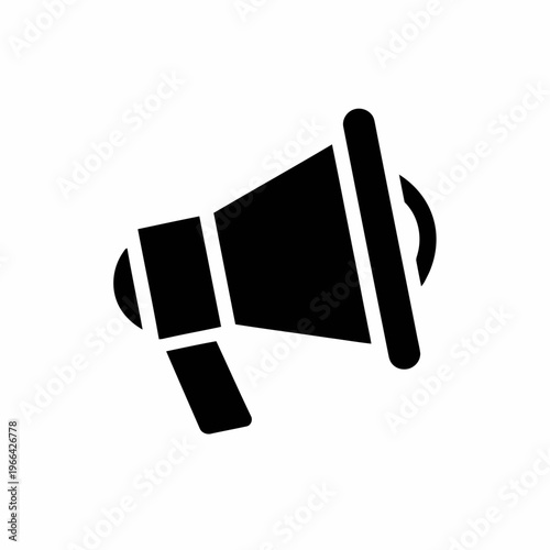 Black Megaphone Icon Simple Design.