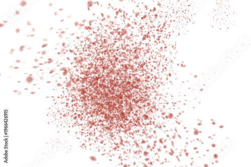 Pink Powder Particle Burst in Abstract Form.