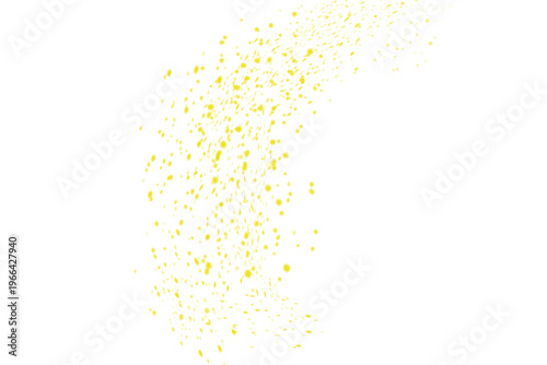 Yellow Confetti Streamer Pattern for Celebration.