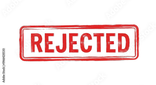 Red rejected stamp on white background red stamp rejected text