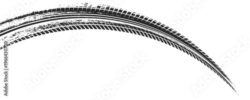 Auto tire tread grunge circle frames set. Car and motorcycle tire pattern  wheel tyre tread track. Black tyre round border. Vector illustration isolated on white background.