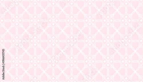 Delicate pink seamless pattern with interlocking circular motifs, giving a gentle and decorative feel suitable for feminine, textile, or wallpaper designs.