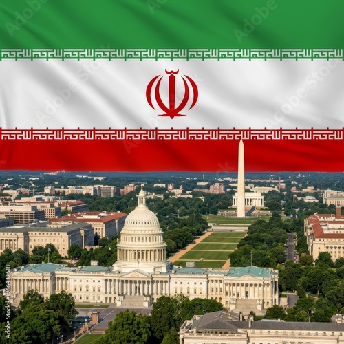 US Military Power and Global Conflict Concept - stock photoUnited States military presence in global conflict, featuring tanks and missiles silhouetted against the American flag at sunset. Theme of ge