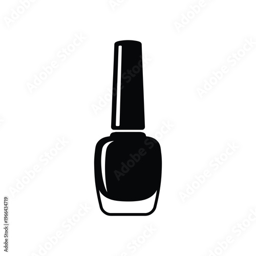 Black nail polish bottle beauty cosmetics