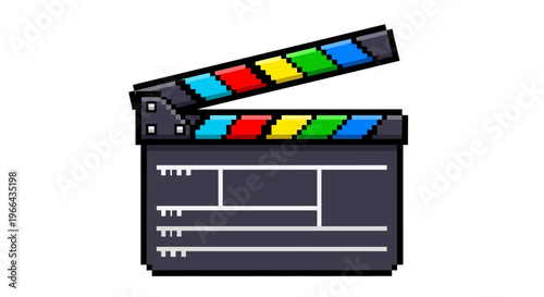 Colorful Movie Clapperboard for Film Production.