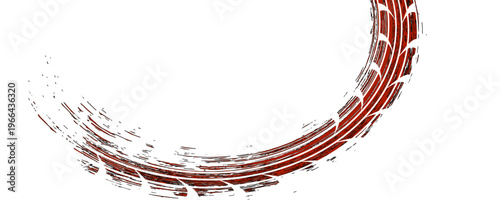 Black tire marks on road, Black rubber tire marks and tread marks, Tire trace track wheels texture and background, Auto tire tread grunge, vector Eps10,