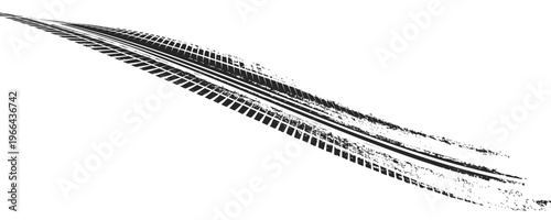 Black tire marks on road, Black rubber tire marks and tread marks, Tire trace track wheels texture and background,