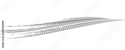 Black tire marks on road, Black rubber tire marks and tread marks, Tire trace track wheels texture and background,ilustrasion modern.