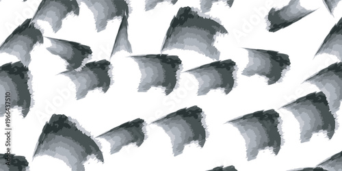 Expressive black ink brush strokes on white textured paper eps 10