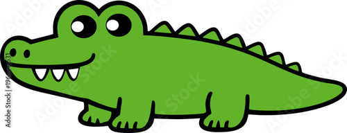 Vector of crocodile logo alligator logo design illustration. Wild Animals. Reptile. Easy editable layered vector illustration