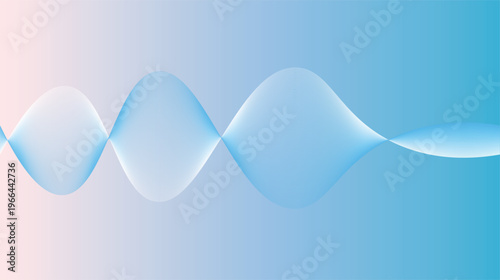 Abstract Blue Waveform Pattern on Gradient Background