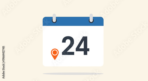 Calendar page with date 24.