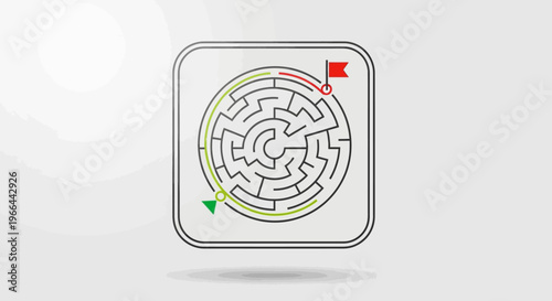Circular maze puzzle game design.