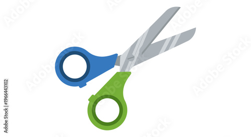 Slika na platnu Colorful plastic handled sharp scissors.