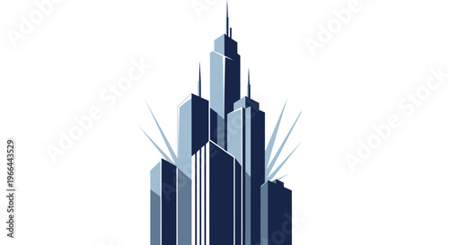Modern City Skyscraper Building Architecture.