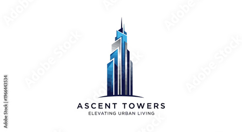 Modern skyscraper building architecture design.