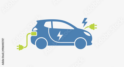 Electric car charging with lightning.