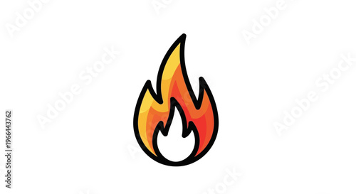 Φωτογραφία Flame icon with orange and yellow colors.