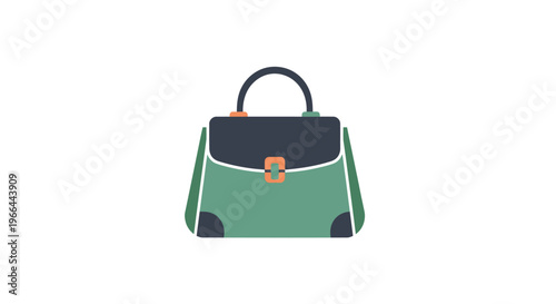 Green and black ladies handbag.
