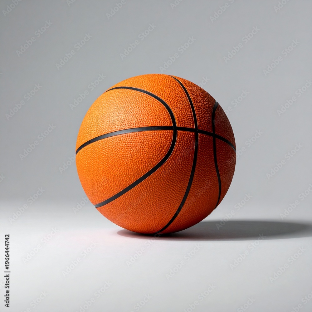 Fototapeta premium Professional Orange Basketball Isolated on a White Studio Background