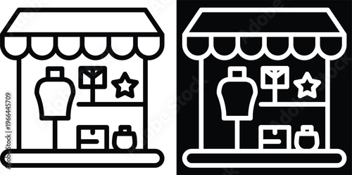 display Two-tone version in black and white background