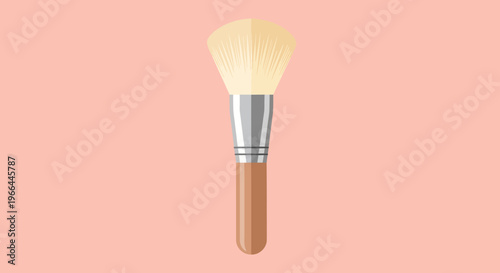 Paint brush with wooden handle.