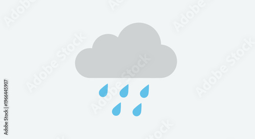 Raindrops falling from a cloud.